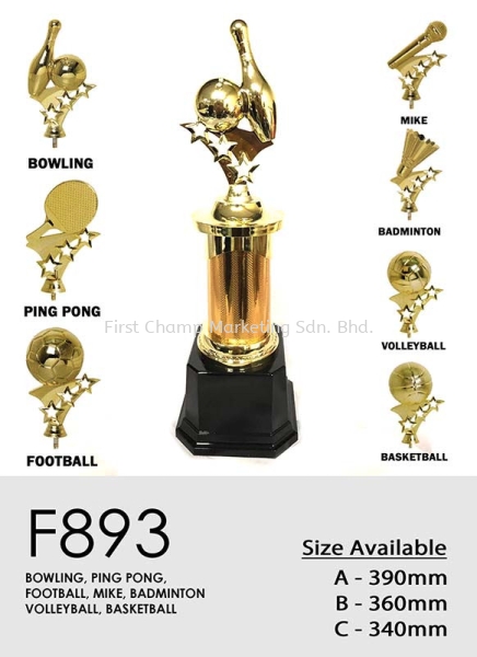 F893 Plastic Trophy Trophy Penang, Malaysia, Butterworth Supplier, Suppliers, Supply, Supplies | FIRST CHAMP MARKETING SDN BHD