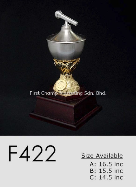 F422 Resin Trophy Trophy Penang, Malaysia, Butterworth Supplier, Suppliers, Supply, Supplies | FIRST CHAMP MARKETING SDN BHD