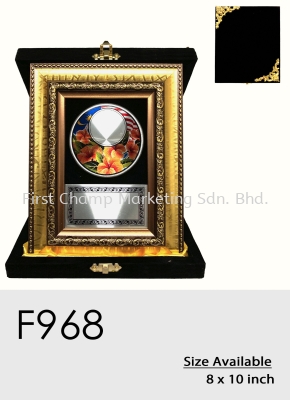 F968 Exclusive Premium Affordable Gold Frame Velvet Box Plaque Malaysia