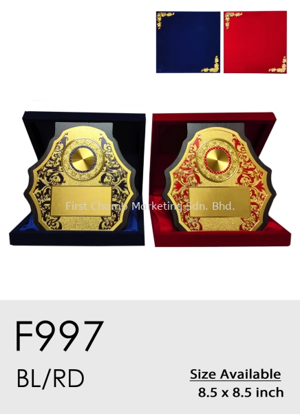 F997 Exclusive Premium Affordable Gold Sticker Velvet Box Malaysia Velvet Box Plaque Penang, Malaysia, Butterworth Supplier, Suppliers, Supply, Supplies | FIRST CHAMP MARKETING SDN BHD