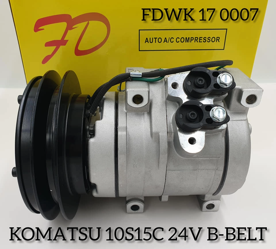 FDWK 17 0007 Komatsu 10S15C 24V B-Belt Compressor New