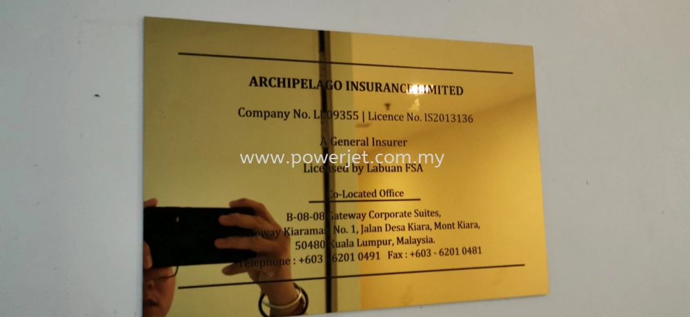 Gold Stainless Steel Plate with UV Direct Print