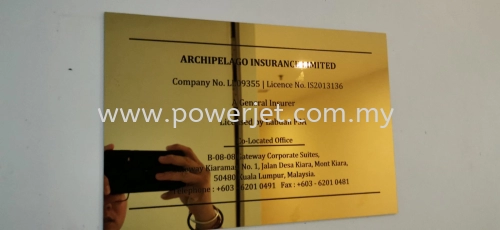 Gold Stainless Steel Plate with UV Direct Print