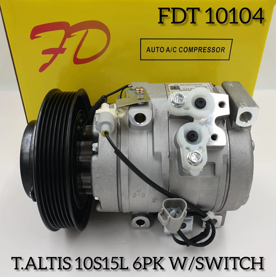 FDT10104 Toyota Altis 10S15L 6PK W/Switch Compressor New