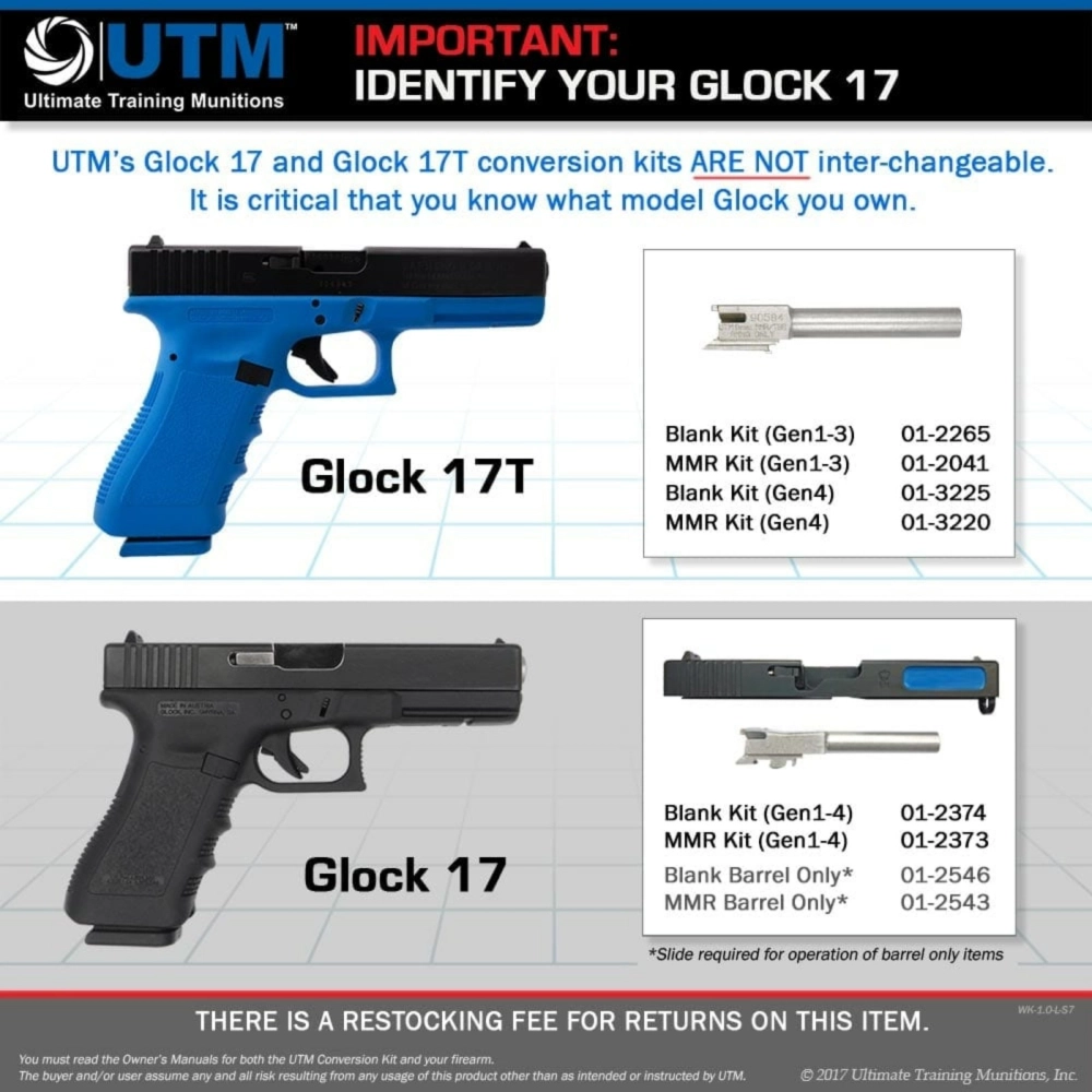 Glock  Glock 17 Gen 1-4 Blank Kit