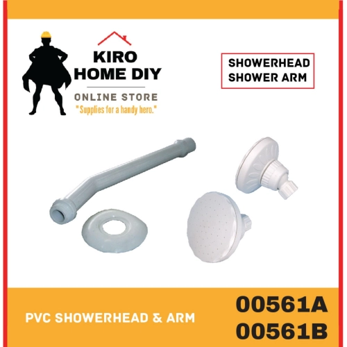 PVC Showerhead & Arm - 00561A/ 00561B