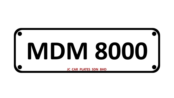 MDM 8000 SPECIAL NUMBER 4 DIGIT Selangor, Malaysia, Kuala Lumpur (KL), Johor Dealer, Supplier, Supply, Supplies | JC Car Plates Sdn Bhd