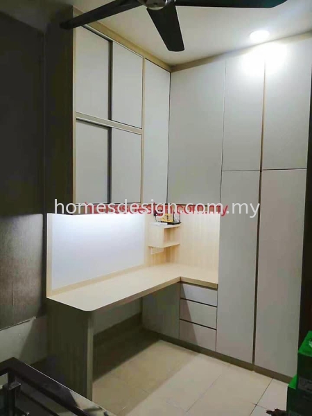 DESK STUDY AND TOP CABINET SET Desk / Book Cabinet Design Skudai, Johor Bahru (JB), Malaysia. Design, Manufacturer, Supplier, Wholesale | My Homes Renovation