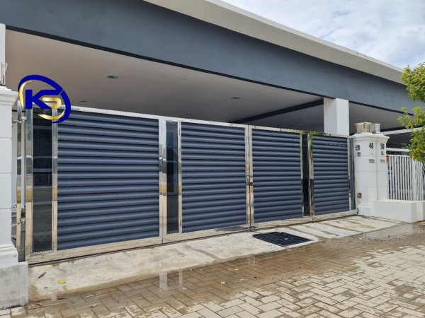 Folding Gate Jalan KS 5/18, Kotasas Kuantan Pahang Main Gate  Johor Bahru (JB), Malaysia, Selangor, Kuala Lumpur (KL) Supplier, Suppliers, Supply, Supplies | Knight Services Enterprise Sdn Bhd