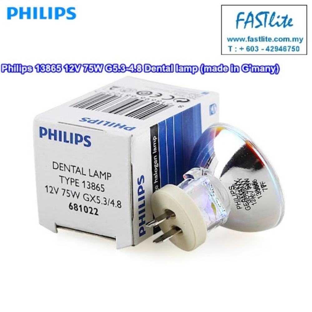 Philips 13865 12v 75w G5.3 - 4.8 410719 Dental Lamp (made In Germany) GE /  TUNGSRAM PROJECTOR LAMP Kuala Lumpur (KL), Malaysia, Selangor, Pandan Indah  Supplier, Suppliers, Supply, Supplies | Fastlite Electric Marketing