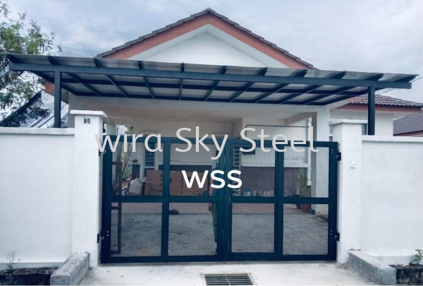 Aluminium Swing Gate Aluminium Gate Inline ,Netting ,Glass Series Selangor, Malaysia, Kuala Lumpur (KL), Semenyih Supplier, Suppliers, Supply, Supplies | Wira Sky Steel Sdn Bhd