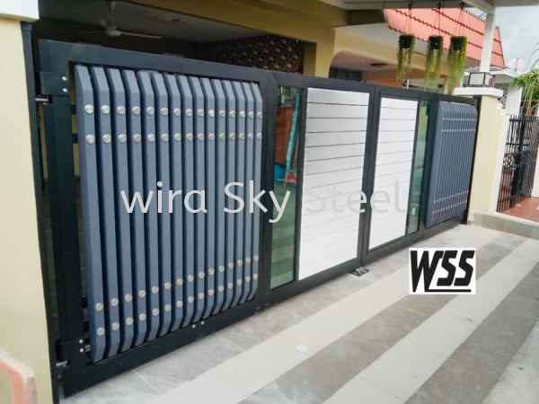 116 Inline, Netting, Glass Series Aluminium Trackless Folding Gate Selangor, Malaysia, Kuala Lumpur (KL), Semenyih Supplier, Suppliers, Supply, Supplies | Wira Sky Steel Sdn Bhd