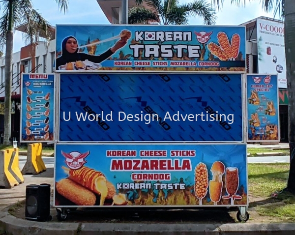 KOREAN MOZARELLA CORNDOG INKJET UV STICKER FOOD STALL AT KLANG, SELANGOR, MALAYSIA OTHER Malaysia, Selangor, Klang, Kuala Lumpur (KL) Manufacturer, Supplier, Supply, Supplies | U World Design Advertising