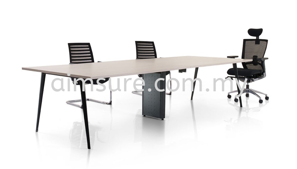 Rectangular Conference Table With Nitra Leg And Riser Box Open Plan ...