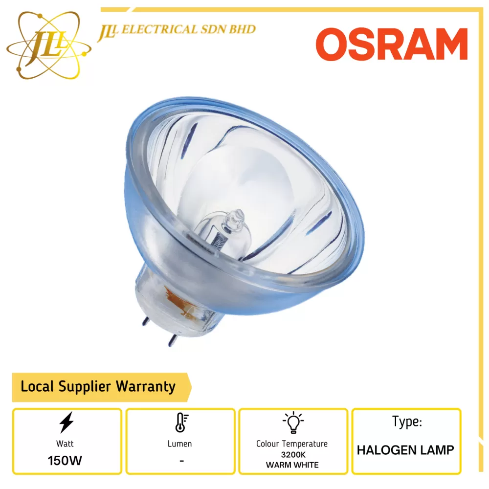 OSRAM 64634 HLX 15V 150W GZ6.35 3200K WARM WHITE HALOGEN LAMP Kuala Lumpur  (KL), Selangor, Malaysia Supplier, Supply, Supplies, Distributor | JLL  Electrical Sdn Bhd