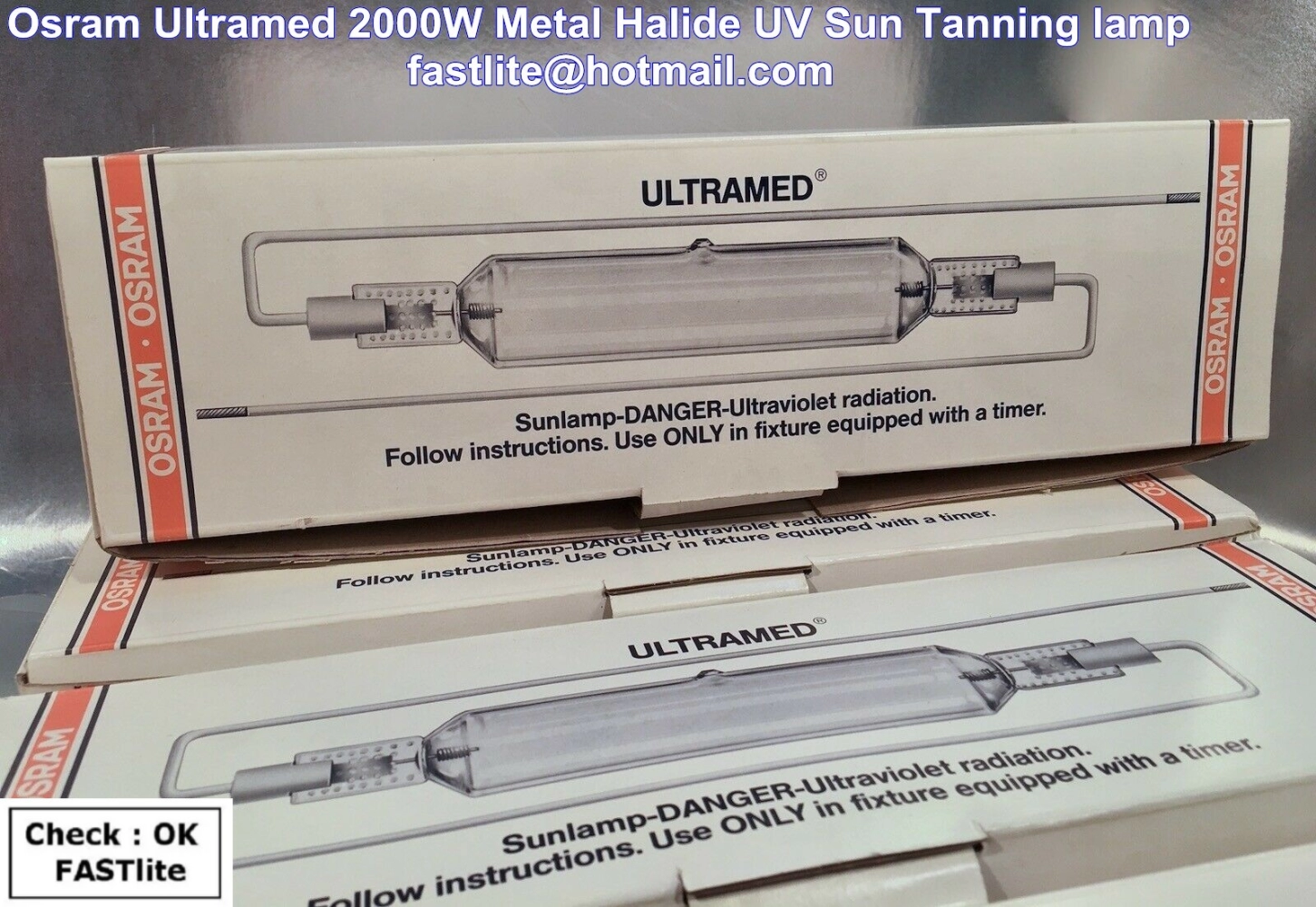 Osram Ultramed 2000W Metal Halide UV lamp (Sun Tanning lamp)