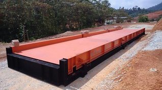 Steel Deck Portable Weighbridge with Crusher Run Ramp