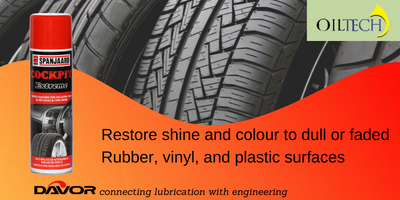 Restore shine and colour to dull or faded rubber,vinyl and plastic surfaces