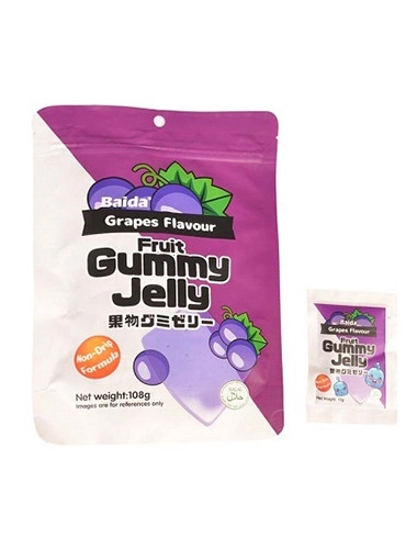 Baida Fruit Gummy Jelly Grapes Flavour