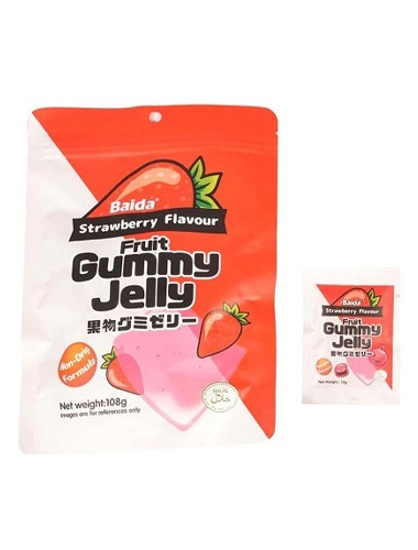 Baida Fruit Gummy Jelly Strawberry Flavour