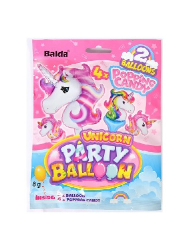 Baida Unicorn Party Balloon & Popping Candy