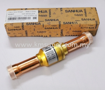 YCVS17 - SANHUA ODF 3/4" SOLDER TYPE FLOW RATE CHECK VALVE STRAIGHT