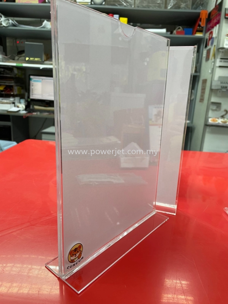 Customize Acrylic Table Stand with Printed Logo