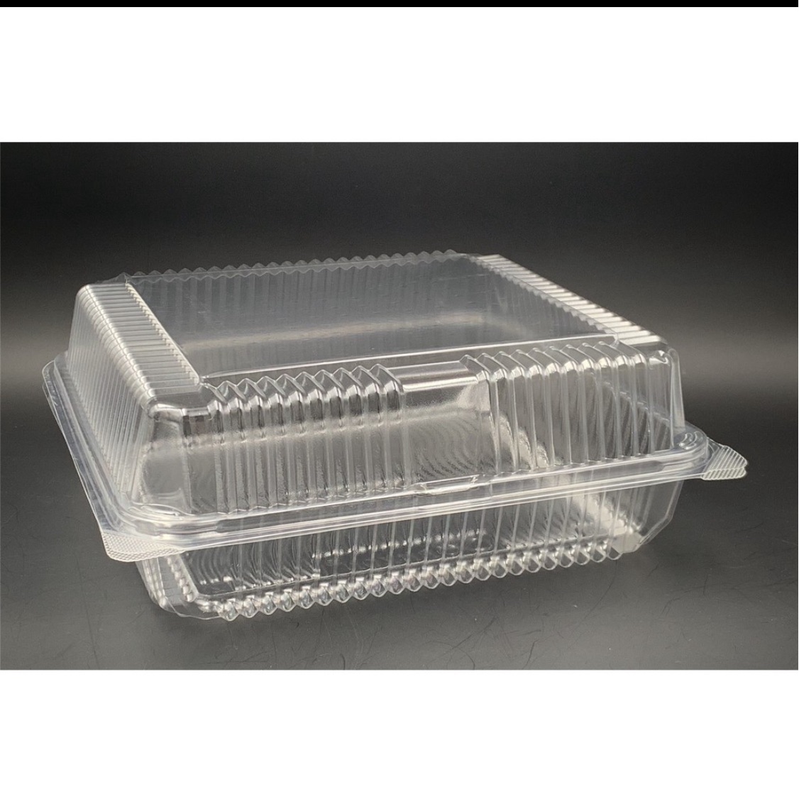 Single Portion Cake Slice Plastic Hinged Container/Box - Pack of 10