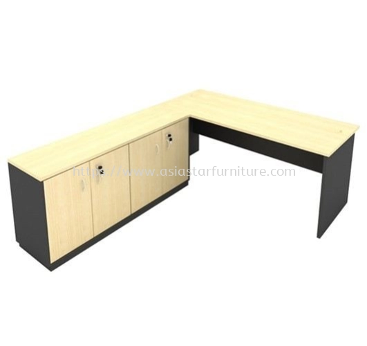GENERAL 6 FEET EXECUTIVE OFFICE TABLE WITH TWINS SWINGING DOOR LOW CABINET