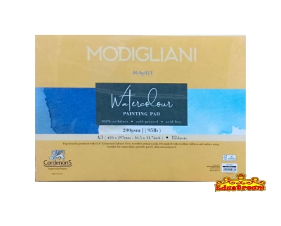 Mayart Modigliani Watercolour Painting Paper Pad A3 12 Sheets 200GSM