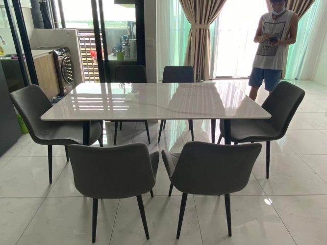 6 seater meja sintered stone Suasana batu Kawan Penang