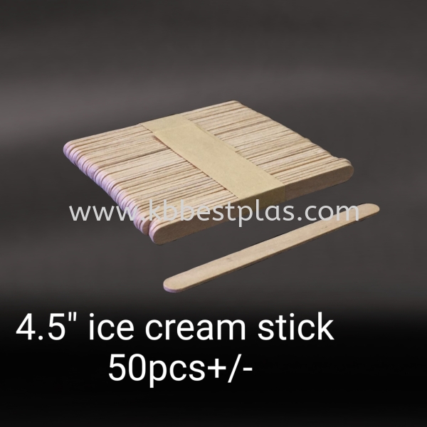 4.5" Ice Cream Stick 50pcs+/- Bamboo Skewer Penang, Malaysia, Perak, Kedah, Butterworth, Kepala Batas Supplier, Suppliers, Supply, Supplies | KB BESTPLAS ENTERPRISE (M) SDN BHD