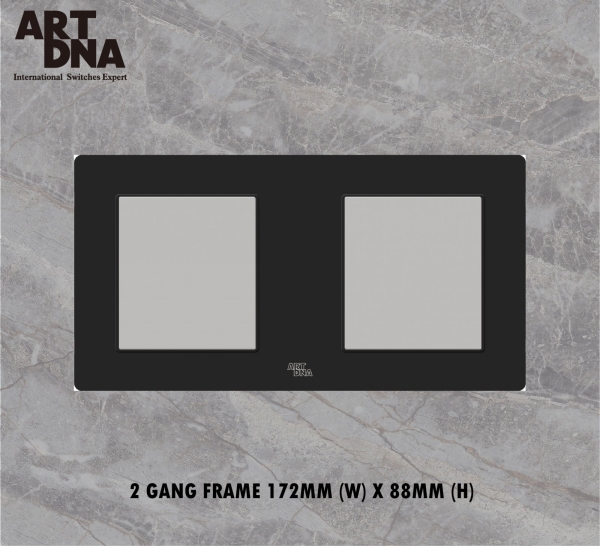 2 GANG FRAME CONJOINED SERIES A77 MATT BLACK SERIES Johor Bahru (JB), Malaysia, Selangor, Kuala Lumpur (KL) Supplier, Suppliers, Supply, Supplies | Art Dna (M) Sdn Bhd