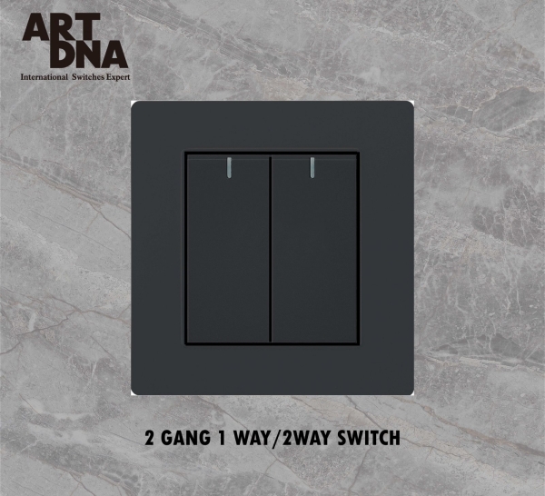 2 Gang Switch, Rocker Type SWITCHES & SOCKETS A77 MATT BLACK SERIES Johor Bahru (JB), Malaysia, Selangor, Kuala Lumpur (KL) Supplier, Suppliers, Supply, Supplies | Art Dna (M) Sdn Bhd