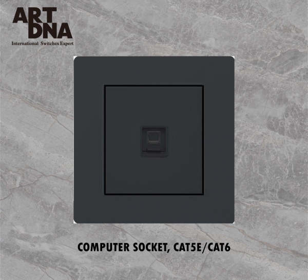 COMPUTER SCOKET, CAT5/CAT6 SWITCHES & SOCKETS A77 MATT BLACK SERIES Johor Bahru (JB), Malaysia, Selangor, Kuala Lumpur (KL) Supplier, Suppliers, Supply, Supplies | Art Dna (M) Sdn Bhd