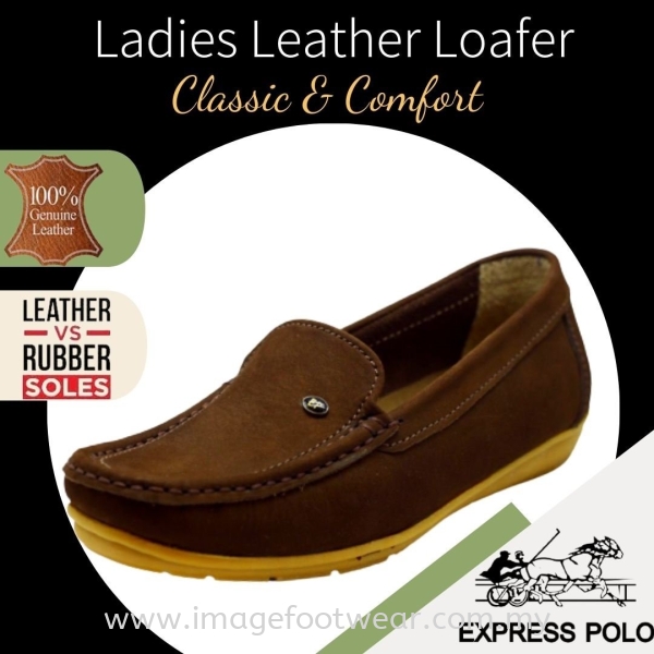 EXPRESS POLO FULL LEATHER LADIES SHOE-LL-90357-BROWN Colour EXPRESS POLO Ladies Shoes Ladies Leather Shoes & Boots Malaysia, Selangor, Kuala Lumpur (KL) Retailer | IMAGE FOOTWEAR COLLECTION SDN BHD