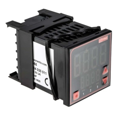  124-1065 - RS PRO Panel Mount PID Temperature Controller, 48 x 48mm, 2 Output Relay, 110 → 240 V ac Supply Voltage