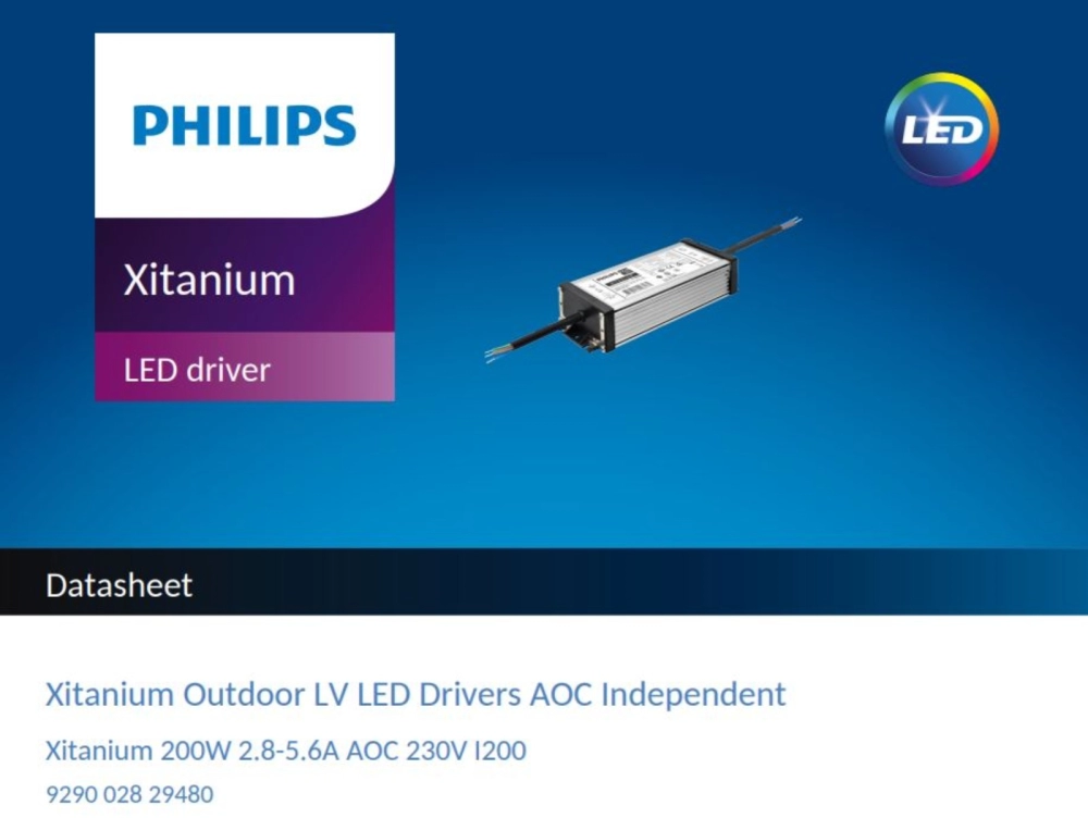 PHILIPS XITANIUM LED ELECTRONIC BALLAST/DRIVER 200W 2.8-5.6A AOC 230V I200 9290028294