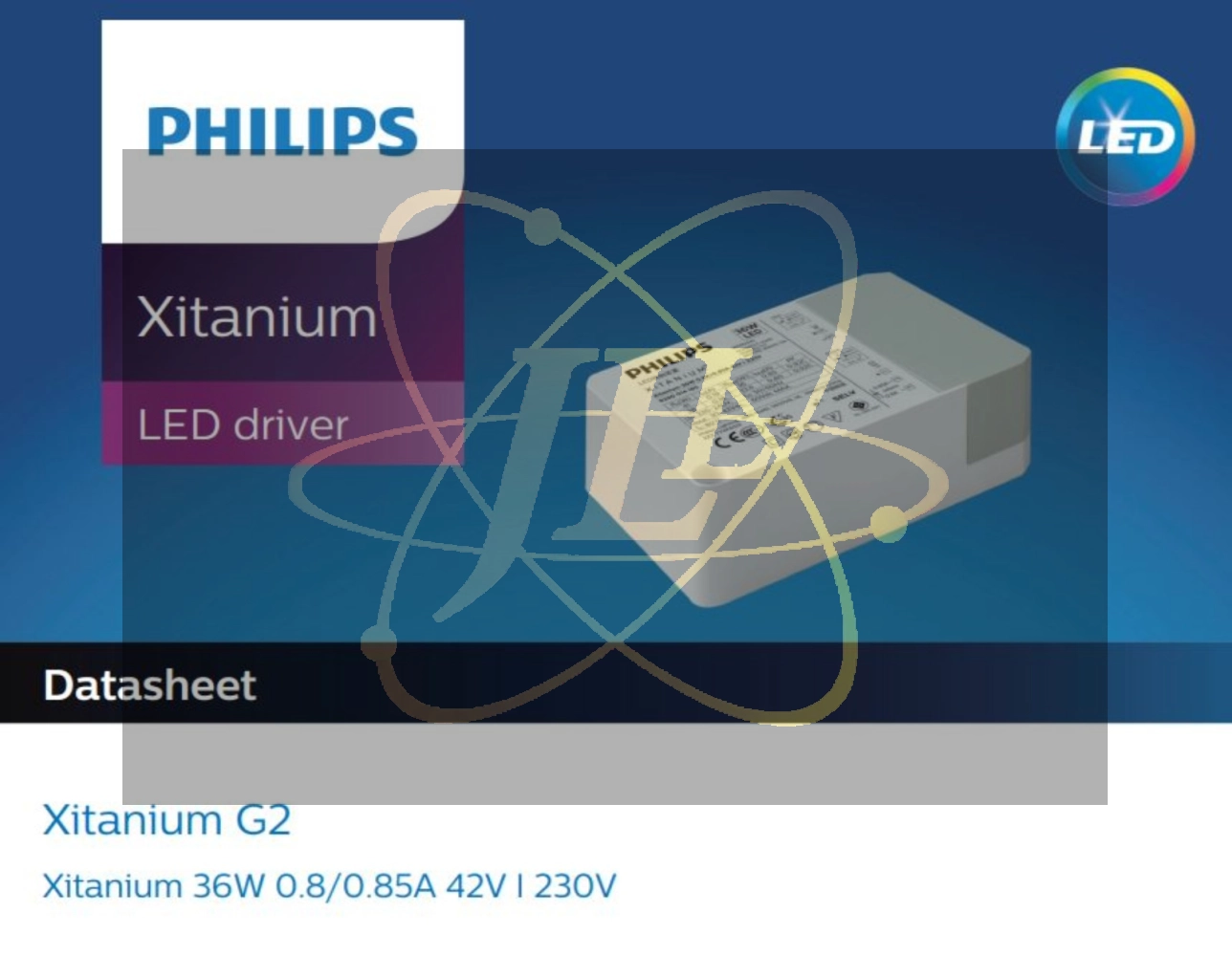 PHILIPS XITANIUM 36W 0.8/0.85A 42V I 230V LED ELECTRONIC BALLAST/DRIVER ...