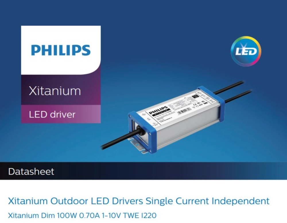 PHILIPS XITANIUM DIMMABLE LED ELECTRONIC BALLAST/DRIVER100W 0.70A 1-10V TWE I220 