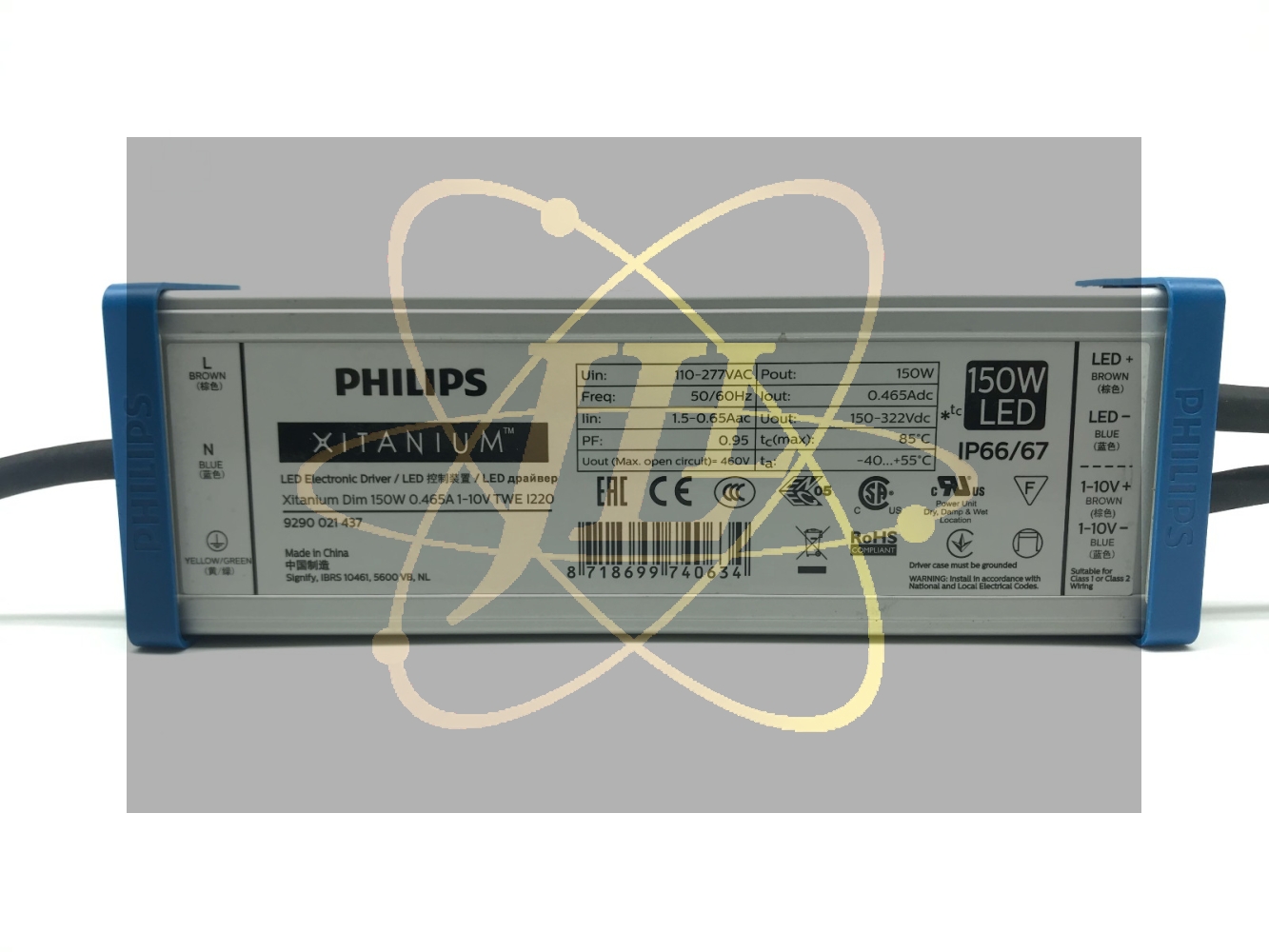 PHILIPS XITANIUM DIMMABLE LED ELECTRONIC BALLAST/DRIVER 150W 0.465A 1 ...