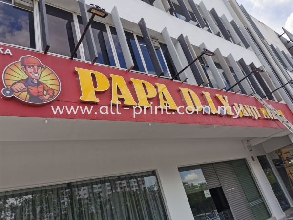 Papa Diy Setia Taipan - 3d Box Up Lettering + Led Conceal  EG Box Up Led Conceal Lettering Signboard Selangor, Malaysia, Kuala Lumpur (KL), Shah Alam Manufacturer, Supplier, Supply, Supplies | ALL PRINT INDUSTRIES