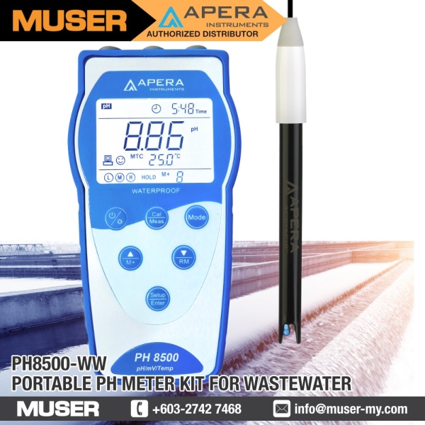 PH8500-WW Portable pH Meter for Wastewater Treatment | Apera by Muser pH Meter Apera Kuala Lumpur (KL), Malaysia, Selangor, Sunway Velocity Supplier, Suppliers, Supply, Supplies | Muser Apac Sdn Bhd