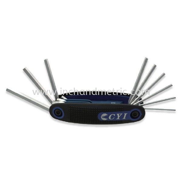 H02416 (9pcs - Inches Folding Set) Hex Key CYI Hand Tools Malaysia, Penang, Selangor, Kuala Lumpur (KL), Johor Bahru (JB), Perak Hardware Store, Furniture Fittings | Inch & Metric Marketing Sdn Bhd