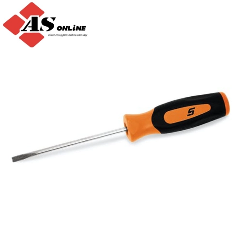 SNAP-ON Flat Tip Instinct Soft Grip Mini-Tip Screwdriver (Orange) / Model: SGD304BO