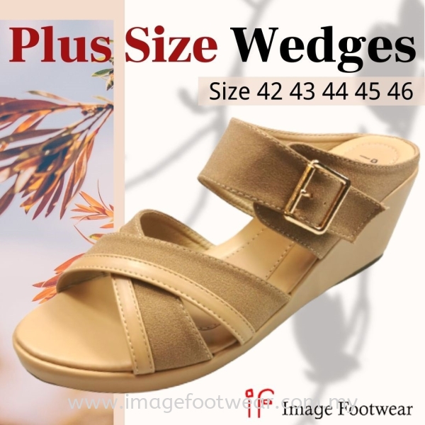 PlusSize Women 2.5 inch Wedges- PS-836-68 APRICOT Colour Plus Size Shoes Malaysia, Selangor, Kuala Lumpur (KL) Retailer | IMAGE FOOTWEAR COLLECTION SDN BHD