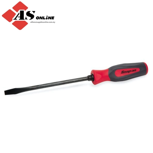 SNAP-ON 13-13/32" Flat Tip Instinct Hard Grip Screwdriver (Red) / Model: GSHD8R