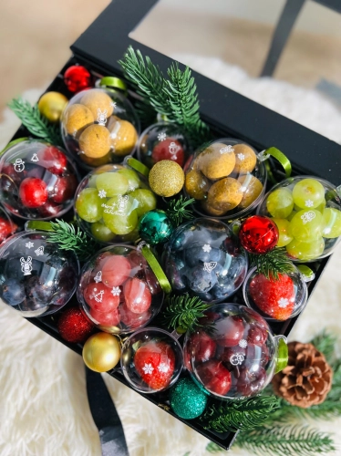 Crystal Ball Ornaments Fruit Box