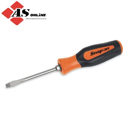 SNAP-ON Flat Tip Instinct Hard Grip Standard Screwdriver (Orange) / Model: SHD4O