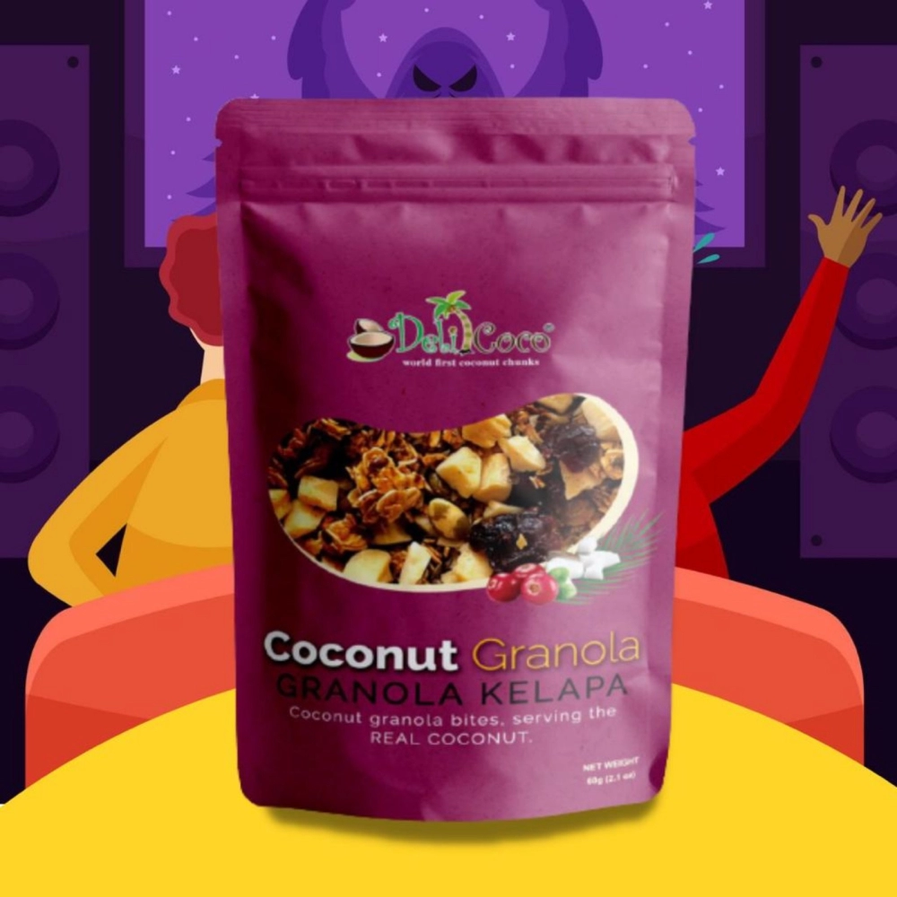 Delicoco Goodness Mix Coconut Granola with Cranberries  (60 grams)